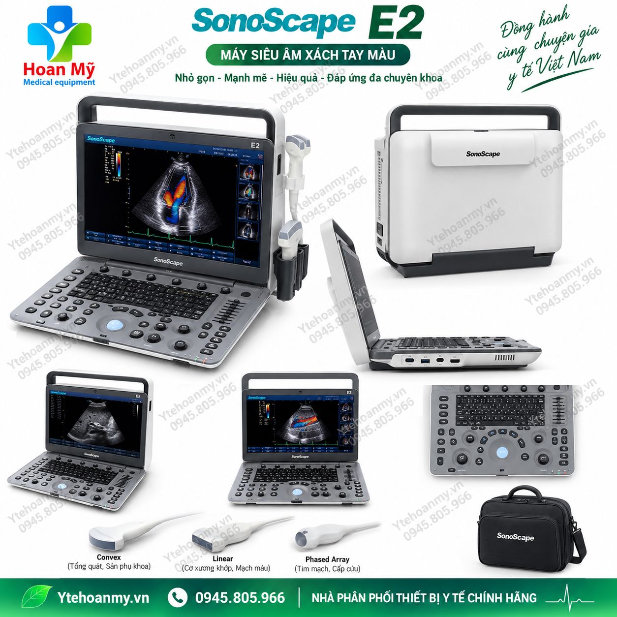 Máy siêu âm xách tay Sonoscape E2,15.6 inch Full HD, FDA Mỹ