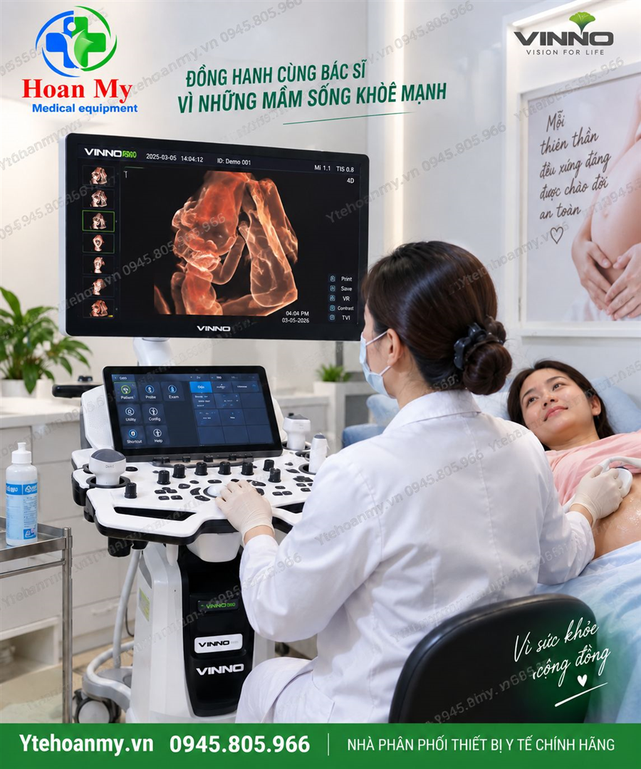 Máy siêu âm 5D Vinno R500 cao cấp - Đàn hồi mô gan