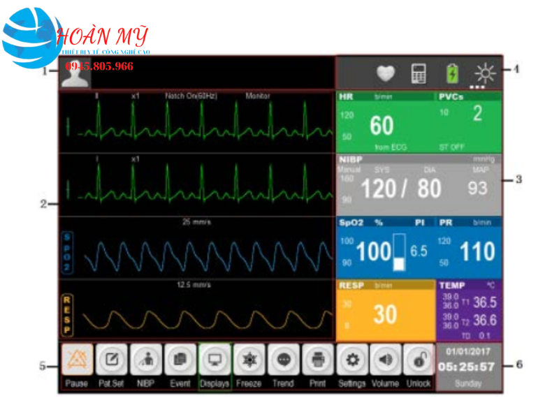 Monitor theo dõi bệnh nhân Bistos BT-740