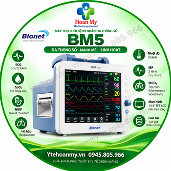 Monitor theo dõi bệnh nhân Bionet BM5. Xuất xứ: Hàn Quốc