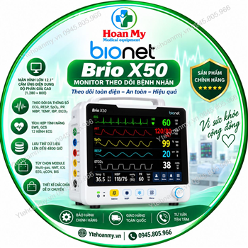 Monitor theo dõi bệnh nhân Bionet Brio X50