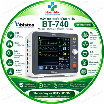 Monitor theo dõi bệnh nhân Bistos BT-740. Xuất xứ: Hàn Quốc